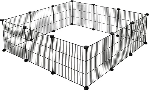 Kerbl Pet Freilaufgehege Hopsi, 12 Gitterelemente, flexibel erweiterbar - Flexibles Freigehege für Kleintiere: 12 stabile Gitterelemente (je 35 x 35 cm) bieten eine sichere Umgebung. Schneller Aufbau ohne Werkzeug dank praktischer Verbinder. Ideal für drinnen und draußen, vielseitig einsetzbar.