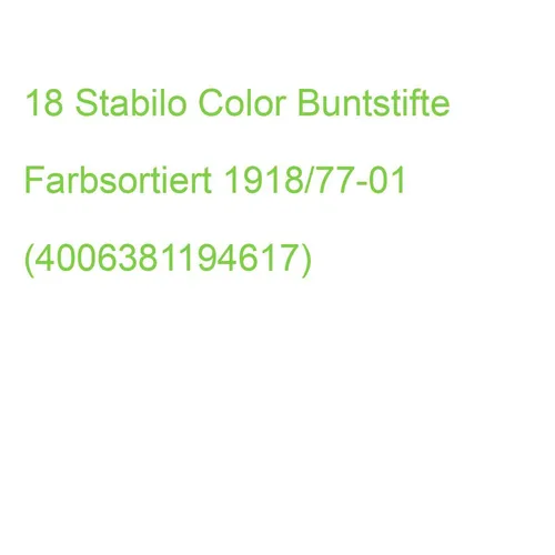 Stabilo Color Buntstifte Farbsortiert, 18 St. 1918/77-01 (4006381194617)