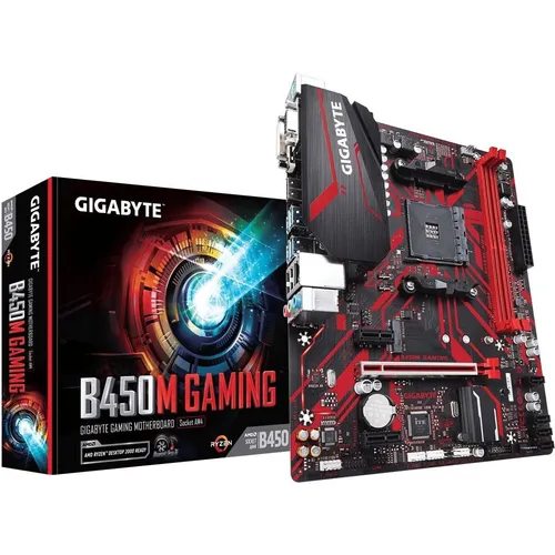 Gigabyte B450M GAMING - Micro ATX Mainboard - Micro ATX Mainboard mit Socket AM4, ideal für Gaming und kompatibel mit Mini PCs für eine leistungsstarke Gaming-Erfahrung.
