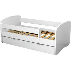 Bubema Belfino Kinderbett – Sicherer Schlafplatz mit Rausfallschutz - Kinderzimmermöbel mit elegantem Design, Rausfallschutz und praktischer Schublade für zusätzlichen Stauraum. Ideal für einen gemütlichen und sicheren Schlafplatz.