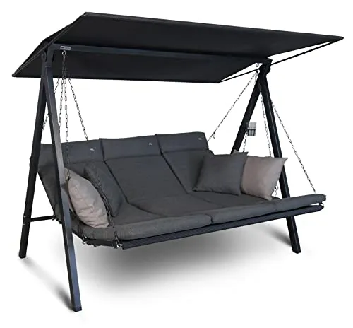 Angerer Hollywoodschaukel Lounge Smart - Gartenschaukel Made in Germany - Gartenmöbel mit Bett-Funktion für absolute Entspannung. Ideal zum Sitzen, Liegen und Relaxen im heimischen Garten. Hochwertige Qualität und einfache Montage!