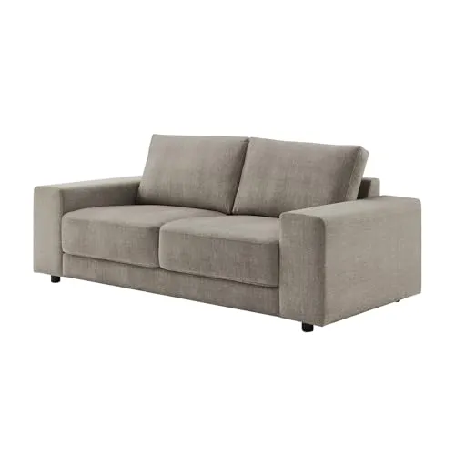 Riess Ambiente Großes Sofa LOFT - 3-Sitzer Couch in Taupe - Großzügiges 3-Sitzer Sofa mit hochwertiger Taschenfederkernpolsterung für höchsten Komfort. Strapazierfähiger Samtbezug und flexible Platzierung machen es zum idealen Möbelstück für jedes moderne Wohnkonzept.