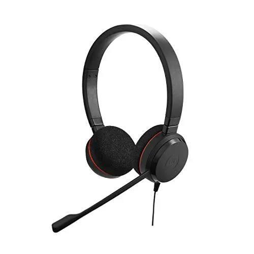 Jabra Evolve 20 MS Stereo - Kabelgebundenes USB-A Headset - Office Headset mit klarer Klangqualität und passiver Geräuschunterdrückung für konzentriertes Arbeiten.
