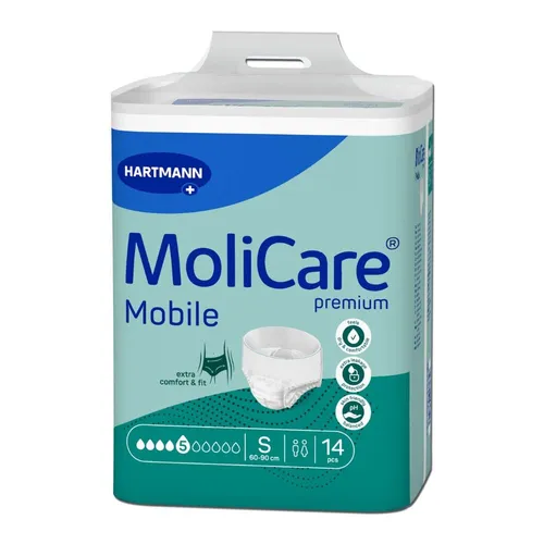 Hartmann MoliCare Premium Mobile 5 Tropfen - Sparpaket (6 x 14 Stück) - Atmungsaktive Pants für mittlere Inkontinenz mit neuem Saugkanal für sofortige Trockenheit. Dünner und diskreter, ideal für aktive Nutzer. 12 Stunden Auslaufschutz und geruchsbindend.