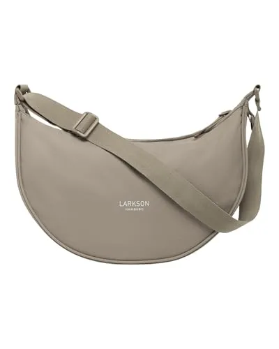 LARKSON Umhängetasche Solveig Medium - Stylische Halbmond Umhängetasche aus recyceltem PET, wasserabweisend und ideal für Alltag und besondere Anlässe. Verstellbarer Tragegurt und praktische Innentaschen für deine Essentials.