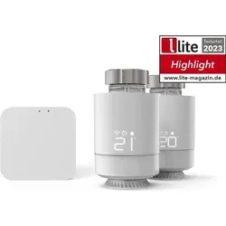 Hama Smart-Home Heizkörperthermostat Starter-Set - Heizkörperthermostate mit Smart-Zentrale, einfache Installation und Steuerung per App. Perfekte Wohlfühltemperatur und Energieeinsparung durch individuelle Heizszenarien.