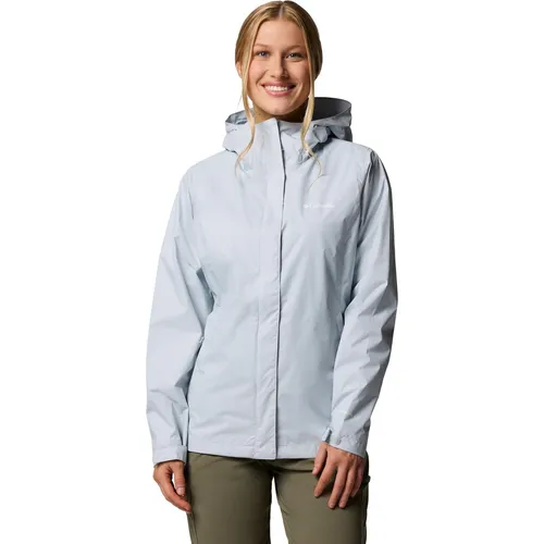 Columbia Arcadia II Jacket - Cirrus Grey (031) L - Wasserdichte Hardshell Jacke für Damen, ausgestattet mit Omni-Tech Technologie für Atmungsaktivität und perfekten Schutz vor Wind und Regen. Verstellbare Kapuze und Saum sorgen für individuellen Tragekomfort.