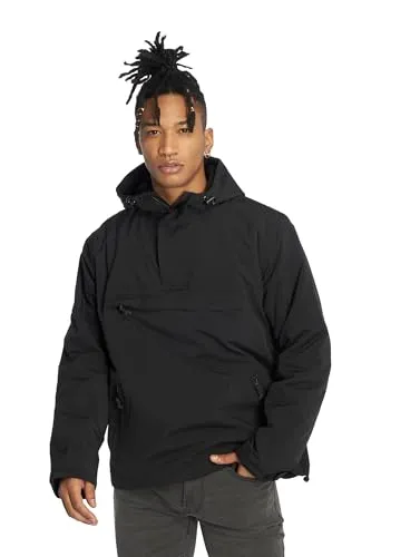 Brandit Windbreaker Anorak schwarz, XXXXL - Funktionsjacken - Wind- und wasserabweisender Anorak mit Fleece-Futter, ideal für alle Wetterbedingungen und ausgestattet mit praktischen Zipper-Taschen.