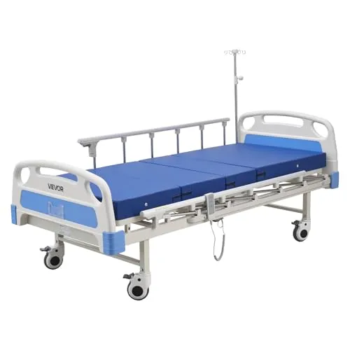 VEVOR Elektrisches Krankenhausbett 2-Funktionen - Praktisches Krankenhausbett mit verstellbarer Rückenlehne und Beinstütze, ideal für die häusliche Pflege. Robuste Bauweise und komfortable Matratze für vielseitige Anwendungen.