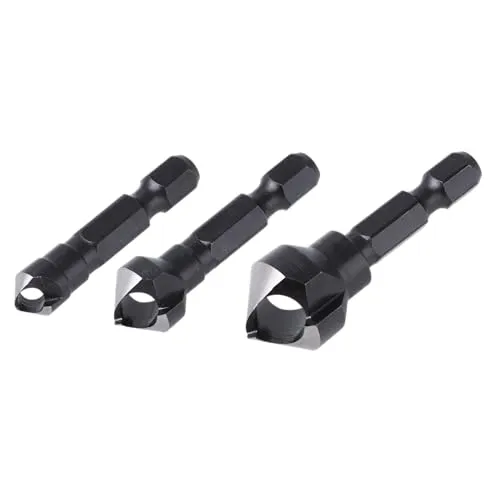 wolfcraft Querlochsenker-Set WS 3-tlg. (ø8,12,16) - Fräser-Set für präzise Querlochbohrungen, ideal für Möbel- und Holzarbeiten mit verschiedenen Durchmessern.