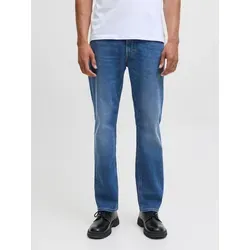 Straight-Jeans JACK & JONES "JJICLARK JJORIGINAL SQ 2" für Herren - Lässige Straight-Jeans in Blau von Jack & Jones, ideal für Freizeitaktivitäten. Mit geradem Schnitt, niedriger Leibhöhe und strapazierfähigem Denim für beständigen Tragekomfort.