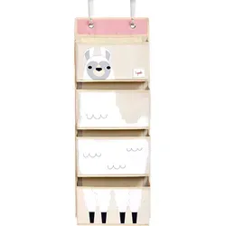 Sprouts Tür Organizer Kinderzimmer - Lama 3 - Praktischer Hängeorganizer für das Kinderzimmer, schafft Ordnung für Spielzeug und Bücher, platzsparend und farbenfroh, ideal für kleine Räume.