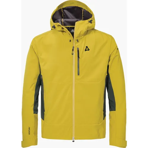 Schöffel Softshell Jk Style Milagle Men golden spice (5455) 48 - Funktionsjacke für Herren, wasser- und windabweisend mit innovativer nahtloser Konstruktion für höchsten Tragekomfort und Bewegungsfreiheit beim Wandern oder Skifahren.