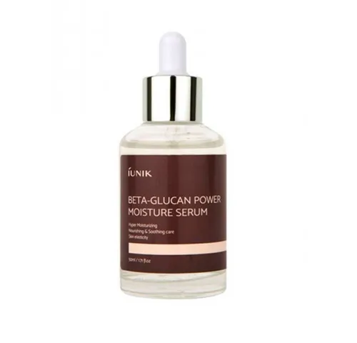 iUnik Gesichtsserum Beta Glucan Power Moisture Serum - Feuchtigkeitsspendendes Serum für alle Hauttypen, repariert trockene Haut und glättet Falten. Ideal für strahlende, gesunde Haut!