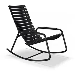 HOUE ReClips Schaukelstuhl Relaxsessel schwarz - Eleganter Gartenstuhl aus pulverbeschichtetem Aluminium, ideal für entspannte Stunden im Freien. Robuste Konstruktion und modernes Design für jeden Außenbereich.