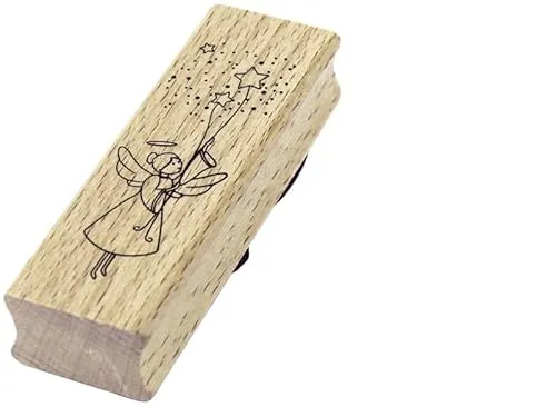 Artoz Stempel – Holzstempel – „Engel“ – 90 x 30 mm – Motivstempel zum Kartenbasteln für Weihnachten, Einladungen, Grüße