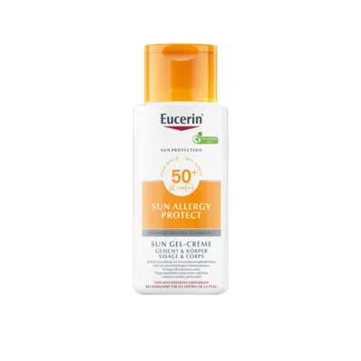 Eucerin Sun Allergy Protect Sun Creme-Gel LSF 50+ - Sonnenschutzmittel mit sehr hohem LSF 50+, ideal für empfindliche Haut und schützt effektiv vor Sonnenallergien und Hautschäden dank Advanced Spectral Technology.