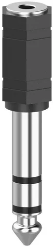 Hama Audio Adapter 3,5 mm Klinke auf 6,3 mm Klinke Stecker - Hochwertiger HiFi Stereo Adapter für exzellente Klangübertragung, ideal für Kopfhörer und Audiosysteme
