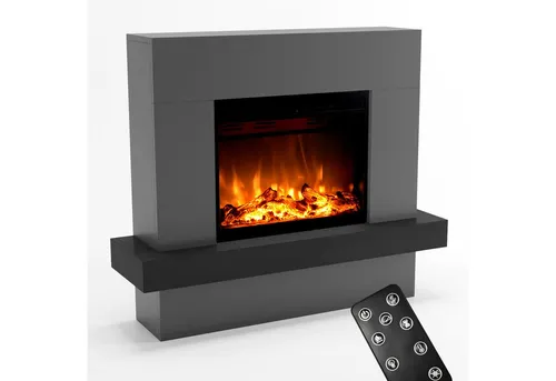 GLOW FIRE Elektrokamin Pandora - Elektrischer Kamin mit 3D LED-Feuer in 3 Farben, Heizlüfter und Fernbedienung für gemütliche Winterabende ohne Schornstein. Made in Germany für höchste Qualität.