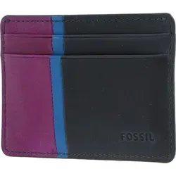 FOSSIL Leder Kartenhalter Scott Card Case Midnight Blue schwarz blau - Schwarz/Blau/Violett/Lila