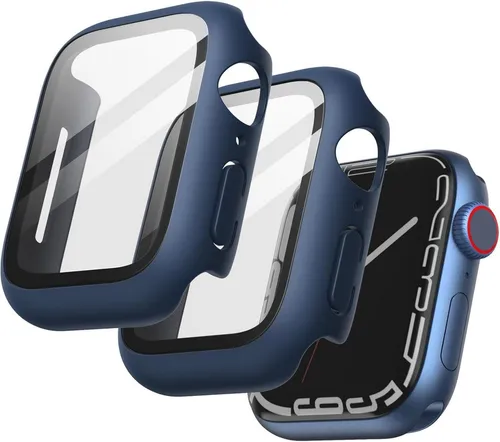 Schutzhülle Displayschutz Apple Watch Series 9 8 7 41mm Blau