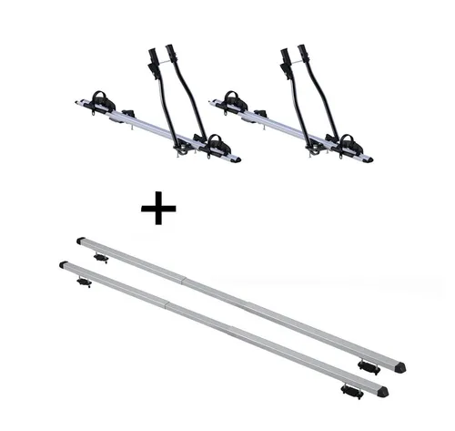 VDP Dachträger Set für Alfa Romeo 156 Sportwagon (00-05) - Fahrradträger und Dachträger im Set, ideal für den sicheren Transport von Fahrrädern bis 15 kg. Hochwertige Aluminiumkonstruktion mit einfacher Montage und vielseitigen Einsatzmöglichkeiten.