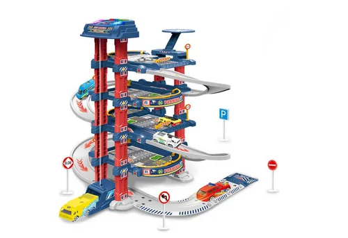 Esun Spiel-Parkgarage - Parkhaus für Kinder mit Licht und Sound - Parkgaragen-Sets für Kinder ab 3 Jahren, inklusive Licht- und Soundeffekten für ein realistisches Spielerlebnis.