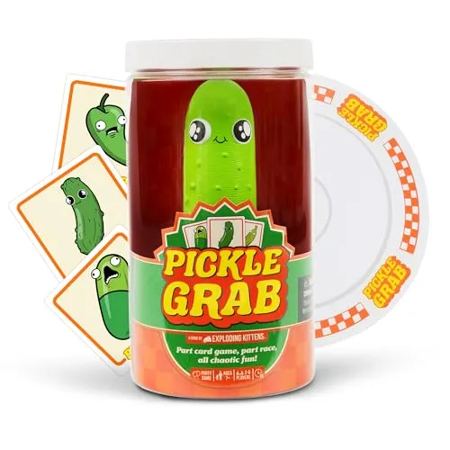 Exploding Kittens Presents, Pickle Grab - A Speed Grabbing Card Game - 2-6 Players - 15 Minutes to Play - Family Game Night - Fun for Kids, Teens, Adults, and Families