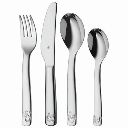 WMF Kinderbesteck Set 6 Farm Tiergravuren aus Chromargan Spülmaschinenfest ab 3j