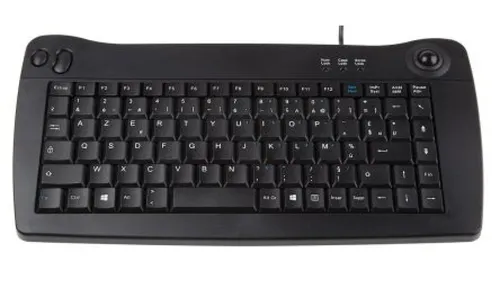 Miniklawiatura kulkowa przewodowa, kolor: Czarny, USB, AZERTY, RS 5060055466706