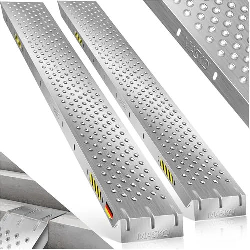 MASKO Auffahrrampe 400kg - 2X verzinkte Verladerampe - Auffahrrampe für bis zu 400kg, ideal zum einfachen Be- und Entladen von Fahrzeugen, robust und langlebig durch verzinkte Oberfläche.