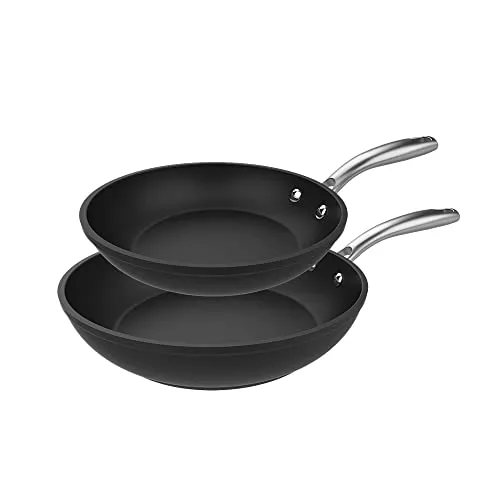Cecotec Pfannenset Polka Fantasy 20-24 cm Silber - Hochwertiges Pfannenset aus geschmiedetem Aluminium mit langlebiger Eterna™ Antihaftbeschichtung. Backofenfest bis 230°C und spülmaschinengeeignet. Ideal für alle Herdarten, einschließlich Induktion. Perfekte Wärmeverteilung für effizientes Kochen.