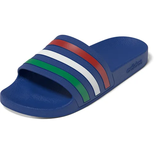 adidas Adilette Aqua Slides bold blue-green-ftwr white (046A) 4 - Stylische adilette für Freizeit und Wassersport. Mit weichem Cloudfoam Fußbett für angenehmen Tragekomfort und schneller Trocknung. Ideal nach dem Workout!