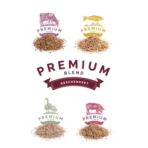 KAISER Company Premium Set - grobe Räucherspäne - Ermäßigtes Set mit 4 Packungen großer Holzspäne | Zum Räuchern von Schweinefleisch, Geflügel, Rindfleisch, Fisch und Käse.