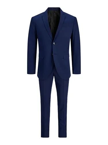 JACK & JONES Jprfranco Suit Noos Business Anzug Set - Anzüge für Herren, elegantes Twill-Material für einen klassischen Look, inklusive einreihigem Blazer und maßgeschneiderter Hose – ideal für formelle Anlässe.