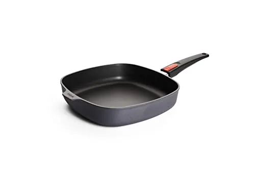 Woll Diamond Lite Viereckpfanne 28x28 cm - Pfanne mit abnehmbarem Stiel, Antihaft-Versiegelung für fettfreies Kochen, ideal für Ofen und Geschirrspüler, bietet 30% mehr Platz als runde Pfannen.