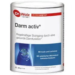 Darm Activ Dr. Wolz Pulver 400 g - Bakterienkulturen: Nahrungsergänzungsmittel mit Inulin, Milchsäurebakterien und Lactulose für eine gesunde Darmflora.