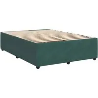 Bettgestell Dunkelgrün 140x200 cm aus Samt - Stylisches Bettgestell in Dunkelgrün, aus weichem Samt für höchsten Komfort. Mit robustem Lattenrost für optimale Matratzenunterstützung – ideal für erholsamen Schlaf!