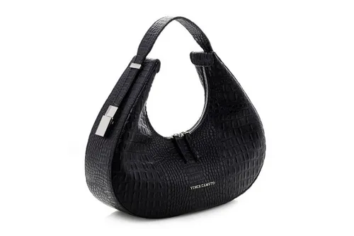 Vince Camuto Schultertasche "Riviera" in Schwarz – Stilvolle Damenhandtasche - Elegante Vince Camuto Schultertasche "Riviera" in Schwarz (B)32 x (H)26 x (T)8 cm, aus Kunstleder mit Krokodilleder-Optik. Verstellbarer Schulterriemen und praktisches Steckfach sorgen für Komfort und Stil.