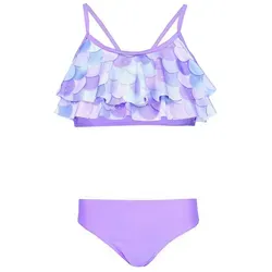 Aquarti Bustier-Bikini Aquarti Mädchen Bikini Set Bustier Bikinislip Zweiteiliger Badeanzug lila 140