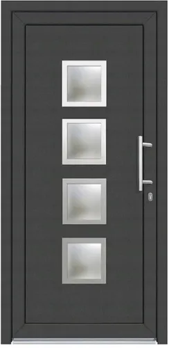Panto Kunststoff-Haustür K025 110 x 210 cm DIN R innen weiß/außen anthrazit