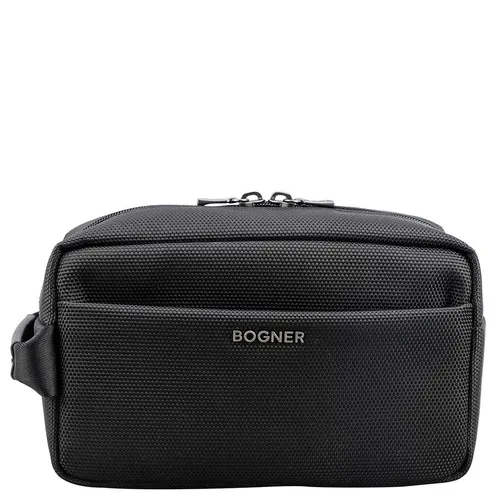 BOGNER Kulturbeutel Keystone Jona WashBag SHZ schwarz - Reisetaschen, robuster Kulturbeutel aus gewebtem Nylon mit praktischem Zweiwege-Reißverschluss und 4 Litern Volumen – ideal für Reisen und unterwegs.