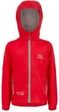Highlander Stow and Go Kids Regenjacke, rot, 11-12 Jahre