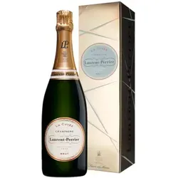 Champagner Laurent Perrier - La Cuvée mit Etui - Hochwertiger Champagner mit großer Finesse, ideal für besondere Anlässe. Die exquisite Mischung aus über 100 Jahrgängen und hohem Chardonnay-Anteil sorgt für ein einzigartiges Geschmackserlebnis.