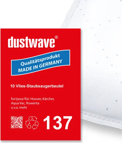 Sparpack - 10 Staubfilterbeutel | Filtertüten | Säcke (ca. 30L) passend für Parkside - PNTS 1500 D5 Staubsauger - dustwave® Markenstaubbeutel / Germany
