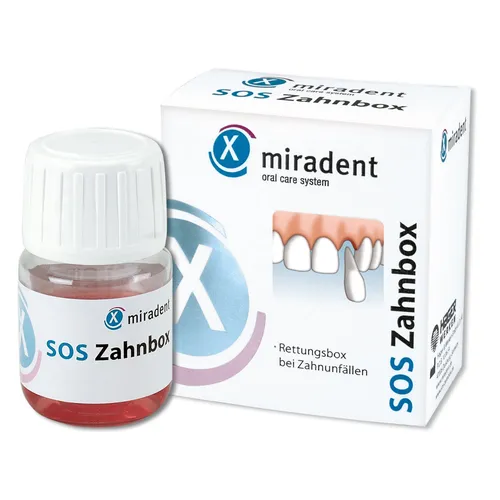 Miradent Zahnrettungsbox SOS Zahnbox 1 St - rezeptfrei, ideale Lösung zur sicheren Aufbewahrung von verlorenen Zähnen