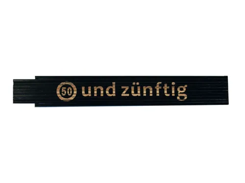 Zollstock 50 und zünftig 2 m schwarz
