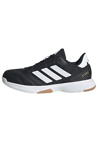 adidas Hallenschuh Ligra 8 M - Herren Hallenschuhe in core black-ftwr white, Größe 46 - Hochwertige Hallenschuhe für Herren mit atmungsaktivem Obermaterial und stabiler Gummi-Außensohle für optimalen Halt und Komfort beim Spielen.