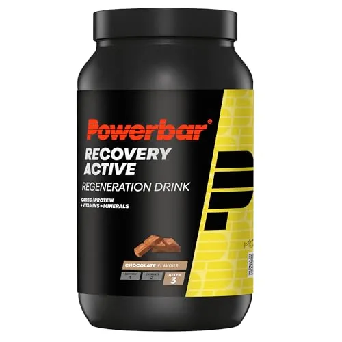 Powerbar Recovery Active Chocolate 1210g - Regenerations Whey Drink - Energie-Getränke mit 10 g Protein pro Portion, unterstützt Muskelaufbau und Immunsystem. Enthält Magnesium zur Müdigkeitsreduktion und 8 Vitamine für optimale Regeneration.