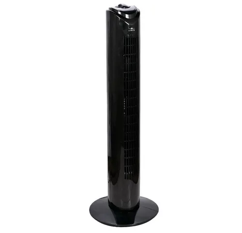 Lentz Turmventilator - Leistungsstarker Tower-Ventilator mit 3 Geschwindigkeitsstufen - Ventilatoren: Oszillierender Turmventilator in elegantem Schwarz, ideal für erfrischende Luftzirkulation mit 45 Watt Leistung und praktischem Tragegriff.
